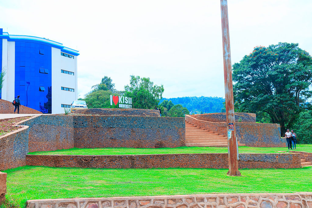 University buildings surrounded by greenery