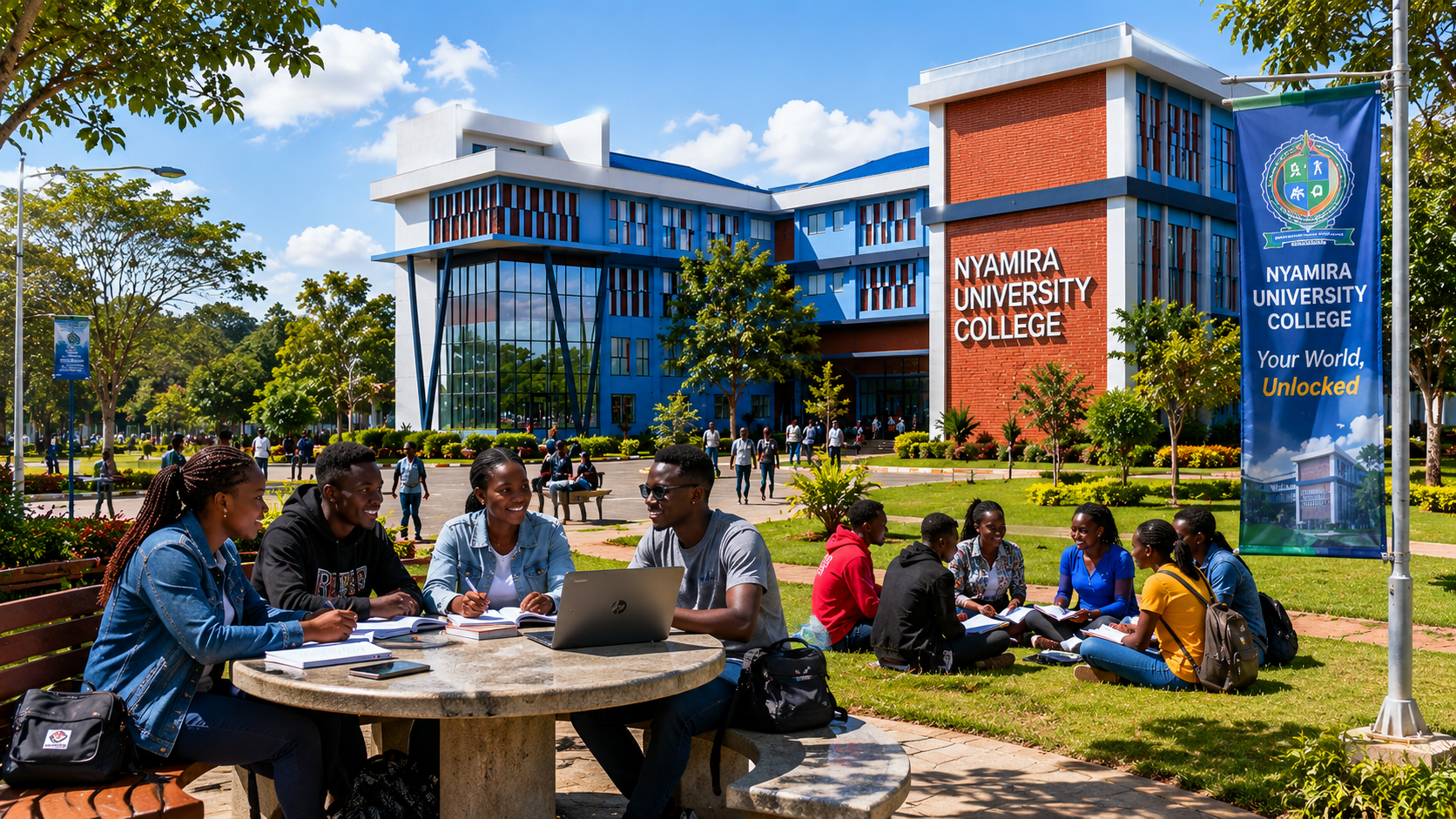 Nyamira University College students on campus